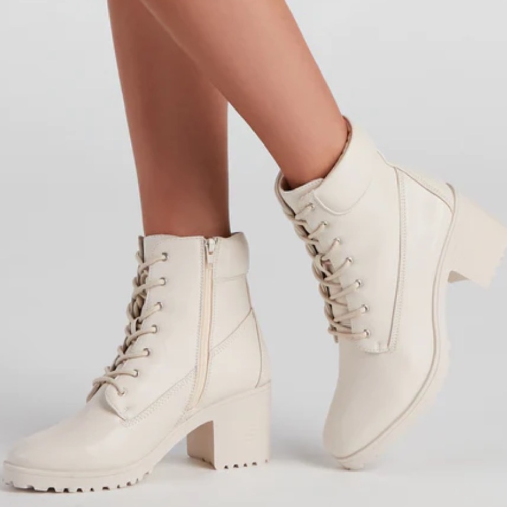 Lace Up Combat ankle boots